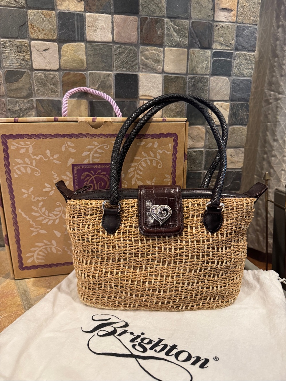 Brighton Belinda Raffia Tote